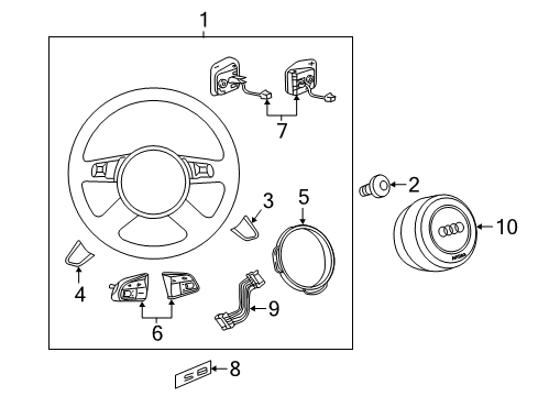 2016 Audi RS7 Steering Wheel Diagram for 4G0-419-091-BE-INW