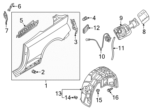 2022 Audi S5 Quarter Panel & Components, Exterior Trim