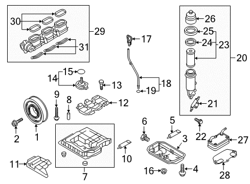 2010 Audi S5 Filter Element Diagram for 06E-115-562-C