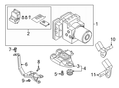 2021 Audi S4 ABS Components