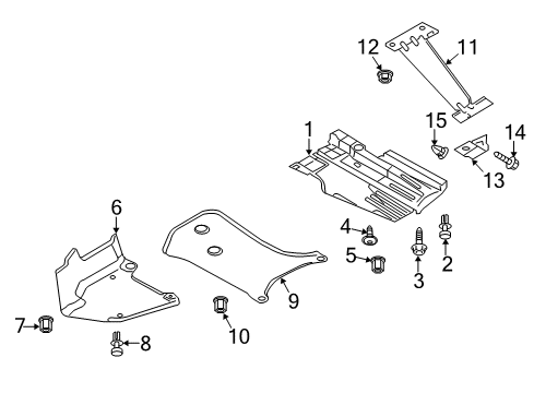 2014 Audi A4 Rear Body & Floor - Under Cover & Splash Shields