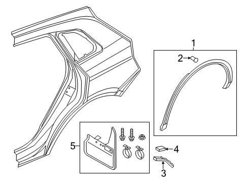 2022 Audi Q5 Exterior Trim - Quarter Panel