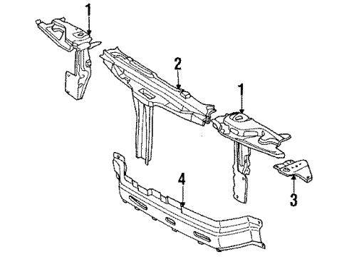 1990 Audi Coupe Quattro Radiator Support