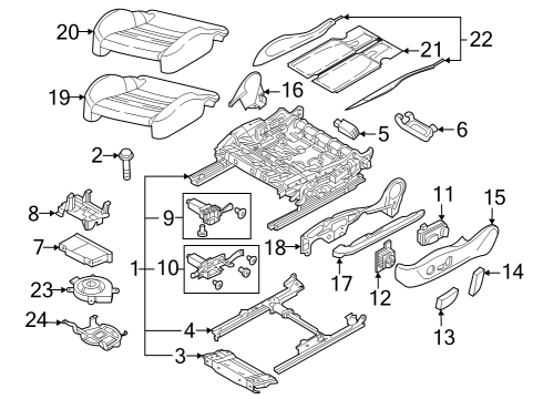 2024 Audi Q8 e-tron Front Seat Components Diagram 4