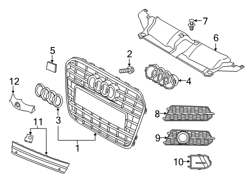 2017 Audi S6 Grille & Components