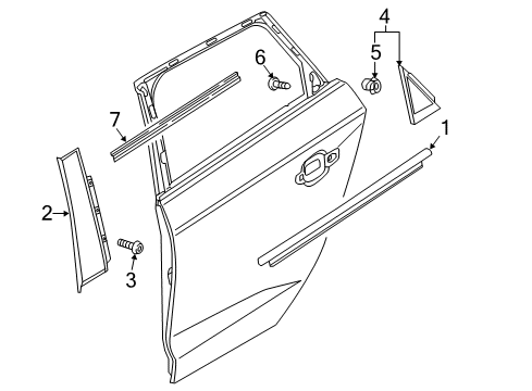 2016 Audi A3 Sportback e-tron Exterior Trim - Rear Door