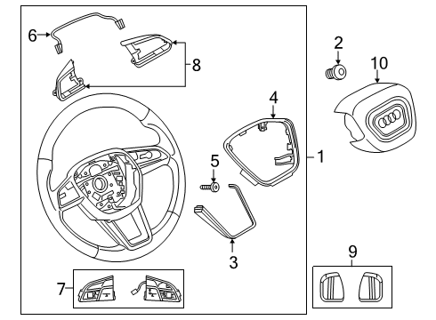 2020 Audi A7 Sportback Steering Column & Wheel, Steering Gear & Linkage Diagram 6