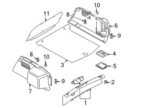 2004 Audi A4 Interior Trim - Rear Body