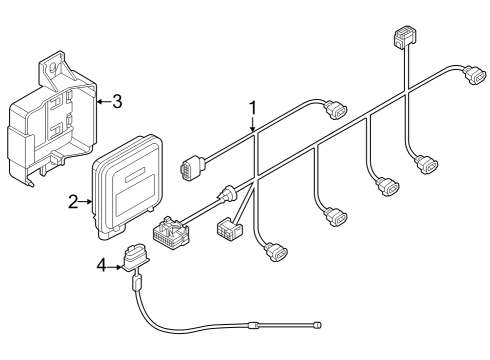 2017 Audi A4 Electrical Components - Rear Bumper Diagram 2