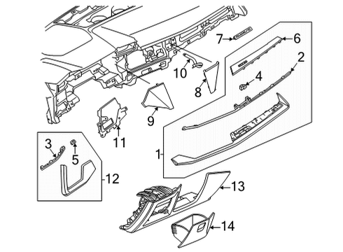 2024 Audi A3 Instrument Panel Diagram 1