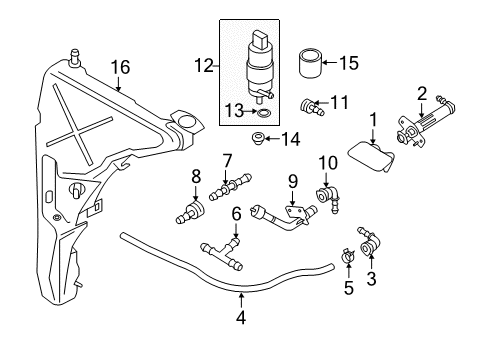 2013 Audi A7 Quattro Washer Components