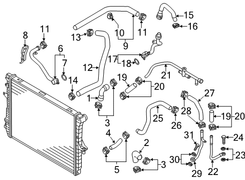 2015 Audi Q7 Hoses, Lines & Pipes Diagram 1