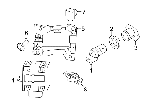 2019 Audi S5 Electrical Components - Rear Bumper