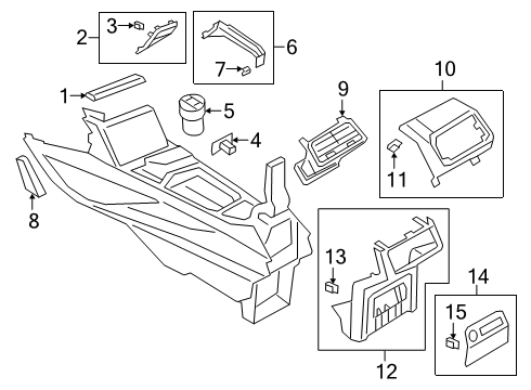 2022 Audi e-tron S Front Console Diagram 4