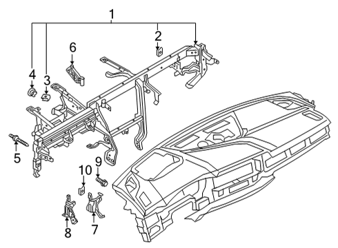 2022 Audi RS5 Sportback Cluster & Switches, Instrument Panel Diagram 3