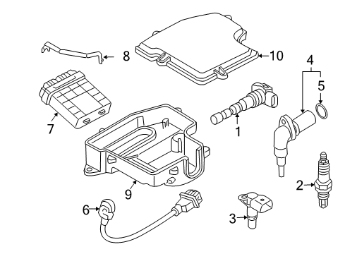 2007 Audi A4 Spark Plug Diagram for 101-905-621