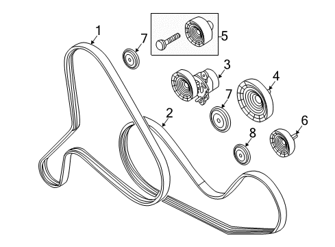 2022 Audi S5 Belts & Pulleys  Diagram 1