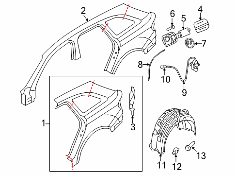 2015 Audi allroad Quarter Panel & Components