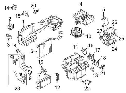 2005 Audi A4 Cabin Air Filter Diagram for 8E0-819-439