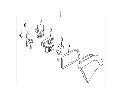 2007 Audi A6 Quattro Tail Lamp Diagram for 4F9-945-093-C