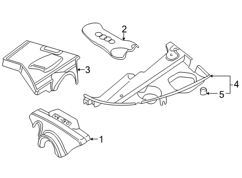 2006 Audi A4 Quattro Engine Appearance Cover Diagram 2