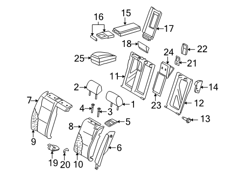 2007 Audi A3 Quattro Rear Seat Components