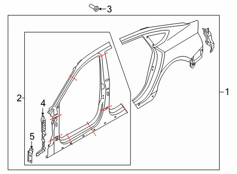 2022 Audi A5 Sportback Aperture Panel, Uniside