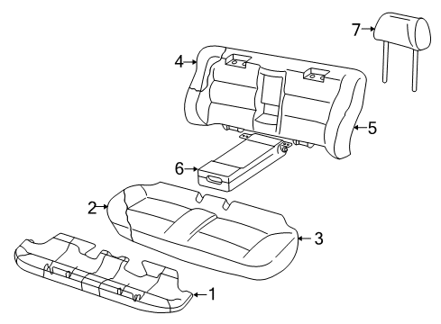 1996 Audi A4 Rear Seat Components