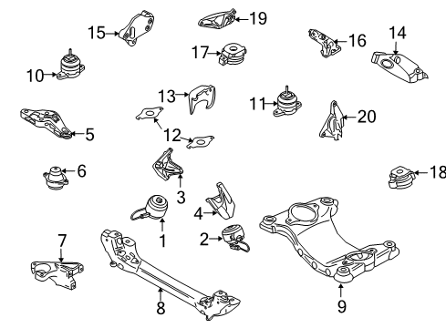 2008 Audi S8 Engine & Trans Mounting