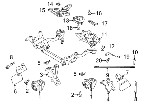 2010 Audi S5 Bracket Diagram for 8T0-399-379-A