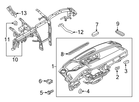 2022 Audi SQ8 Cluster & Switches, Instrument Panel Diagram 5