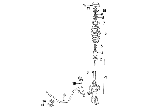 1994 Audi 90 Quattro Shocks & Suspension Components - Front