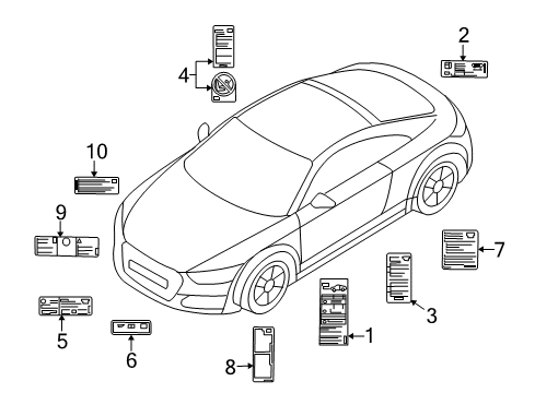 2018 Audi TT RS Quattro Information Labels