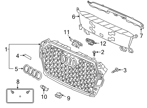 2019 Audi RS5 Sportback Grille & Components