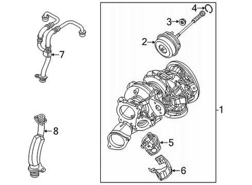 2023 Audi RS Q8 Turbocharger & Components