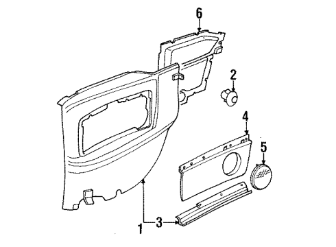 1998 Audi Cabriolet Interior Trim - Quarter Panels