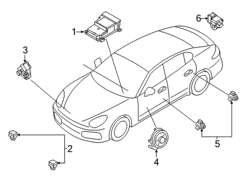 2024 Audi e-tron GT Air Bag Components Diagram 2