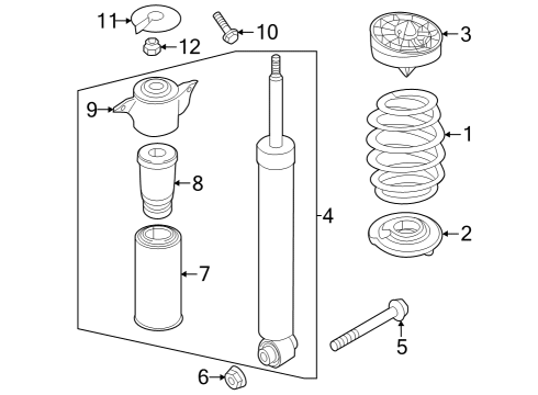 2021 Audi RS5 Shocks & Components - Rear Diagram 1