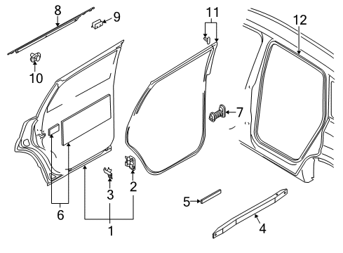 2013 Audi Q7 Rear Door