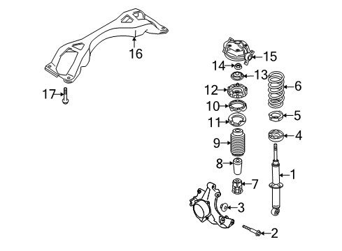 2009 Audi Q7 Shocks & Components - Rear Diagram 2