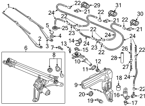 2023 Audi RS Q8 Wiper & Washer Components