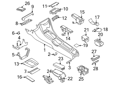 2004 Audi A4 Quattro Console Diagram 6