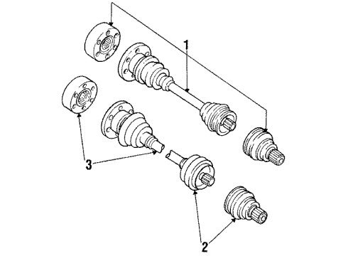 1992 Audi V8 Quattro Drive Shaft - Rear