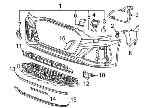 2022 Audi RS5 Bumper & Components - Front Diagram 1