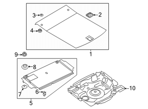 2022 Audi RS7 Sportback Interior Trim - Rear Body Diagram 1