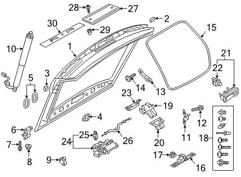 2022 Audi Q3 Gate & Hardware