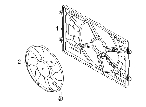 2023 Audi Q7 Cooling System, Radiator, Water Pump, Cooling Fan Diagram 1