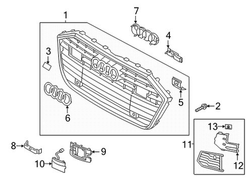 2022 Audi S6 Grille & Components