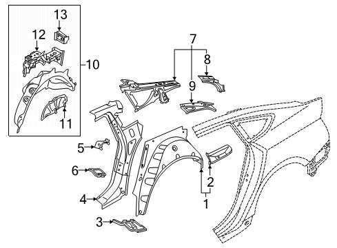 2022 Audi A5 Sportback Inner Structure - Quarter Panel