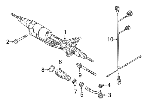 2016 Audi A7 Quattro Steering Column & Wheel, Steering Gear & Linkage Diagram 3